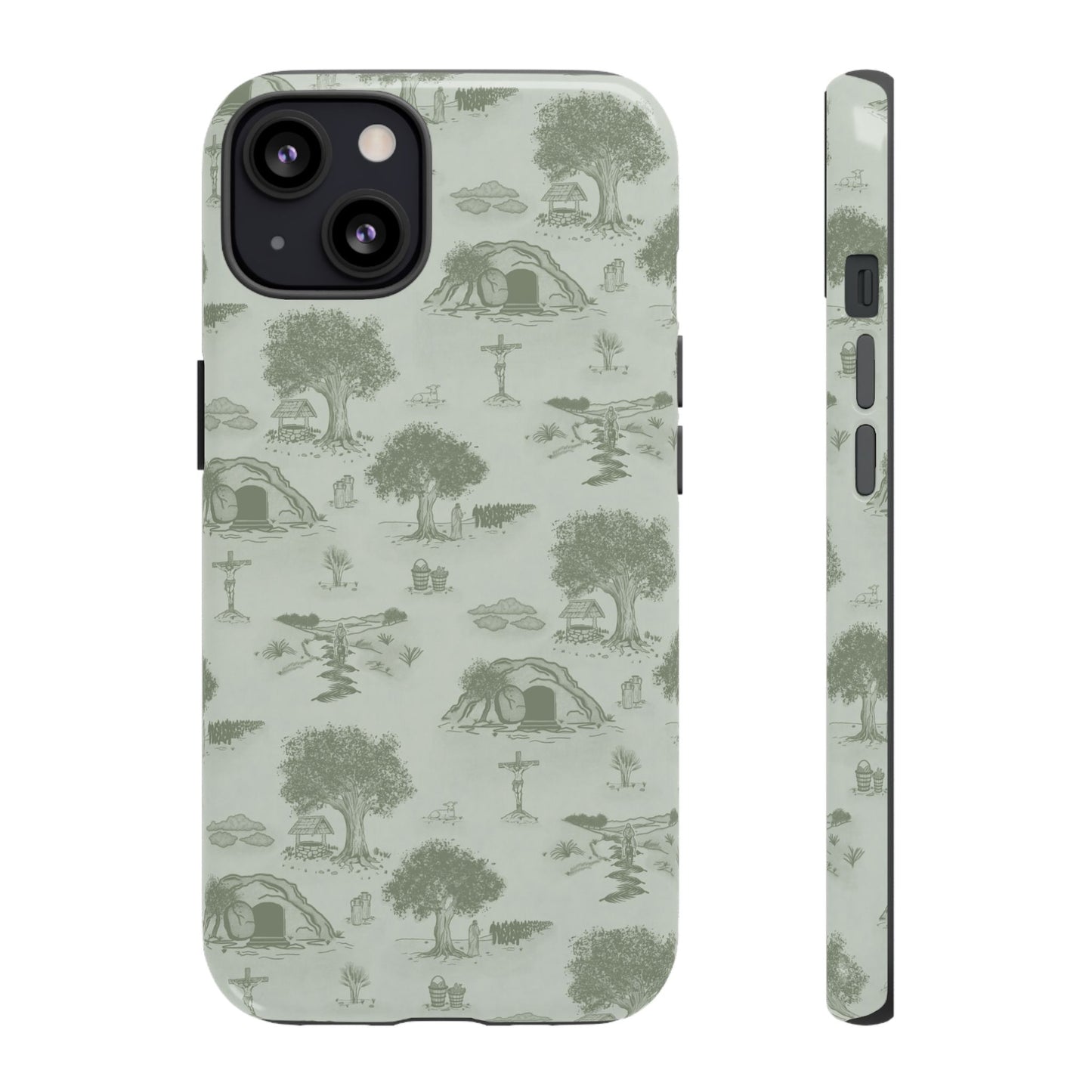 Jesus Toile Phone Case in Sage