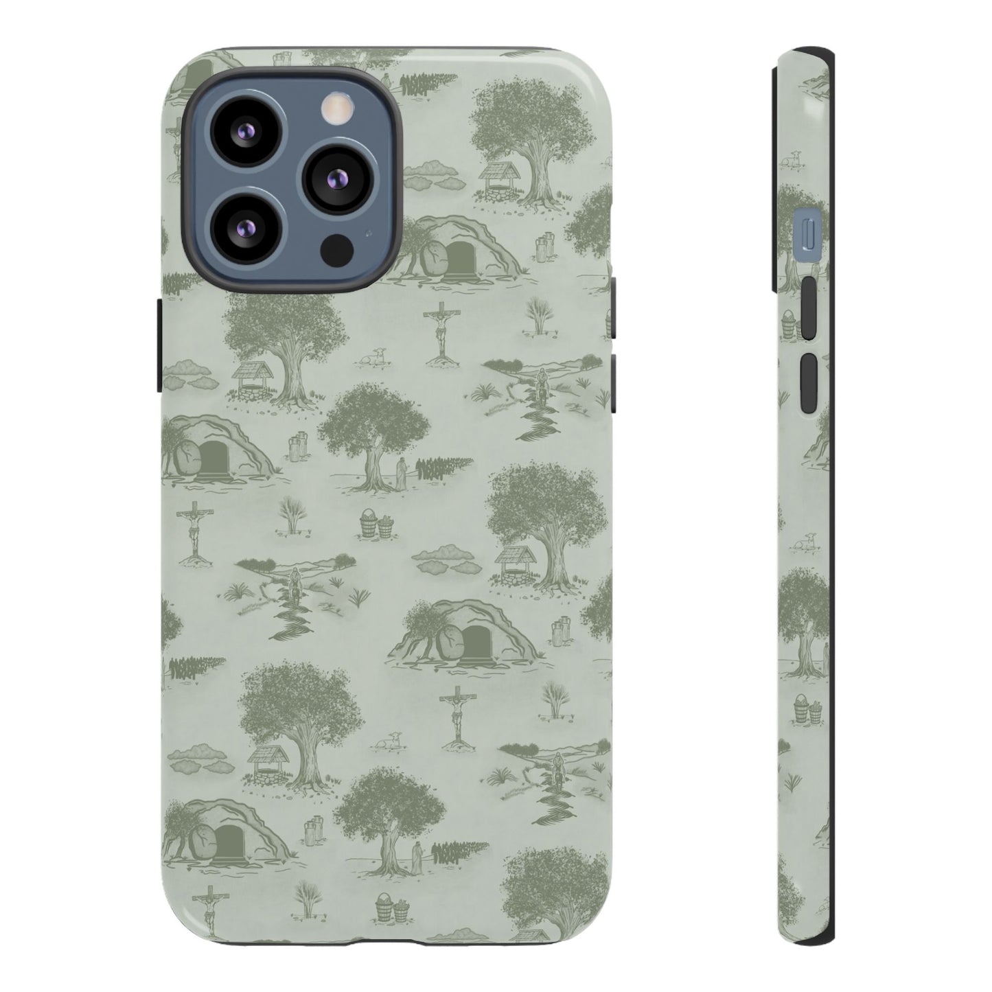 Jesus Toile Phone Case in Sage