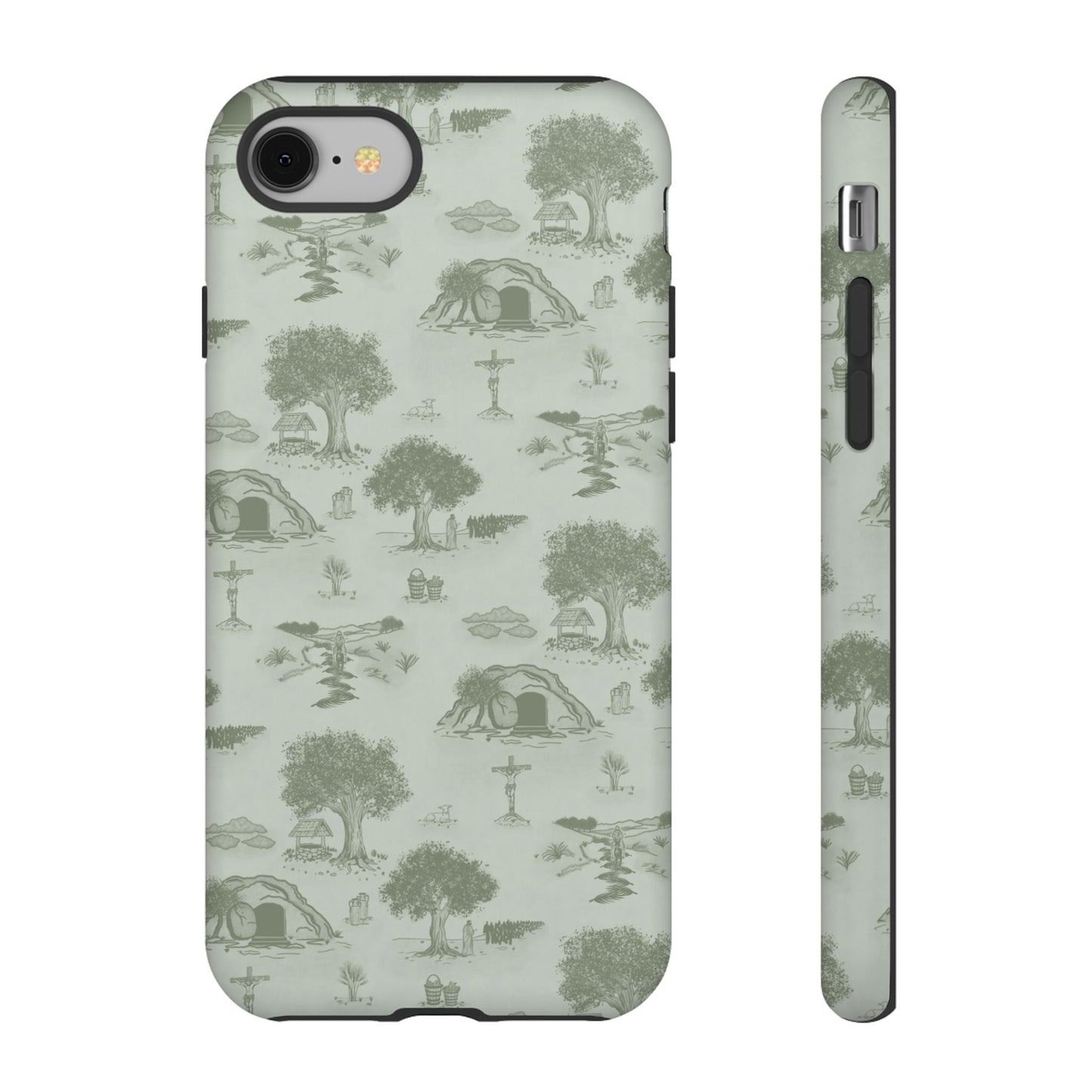 Jesus Toile Phone Case in Sage