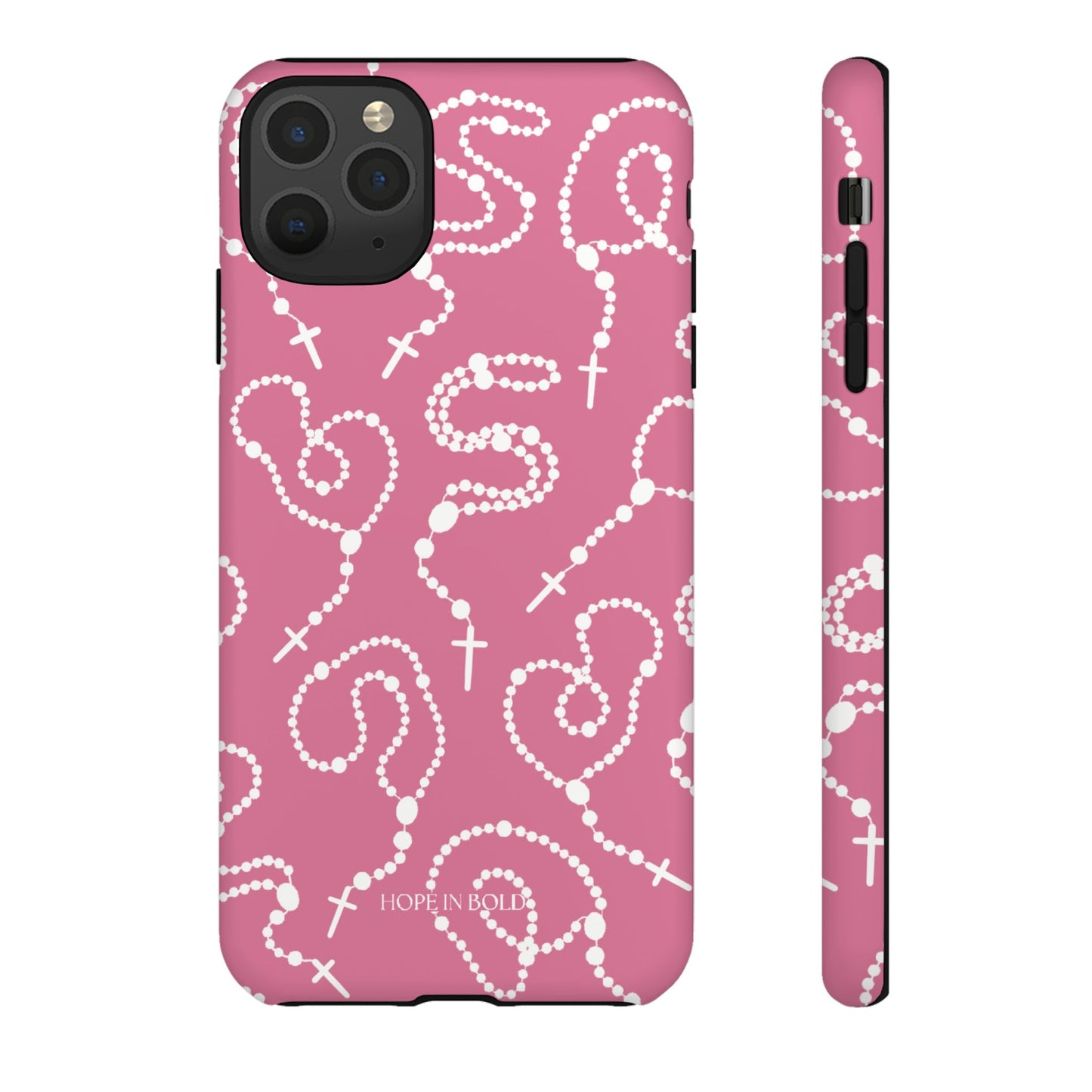 Rosary Phone Case in Pink/Ecru