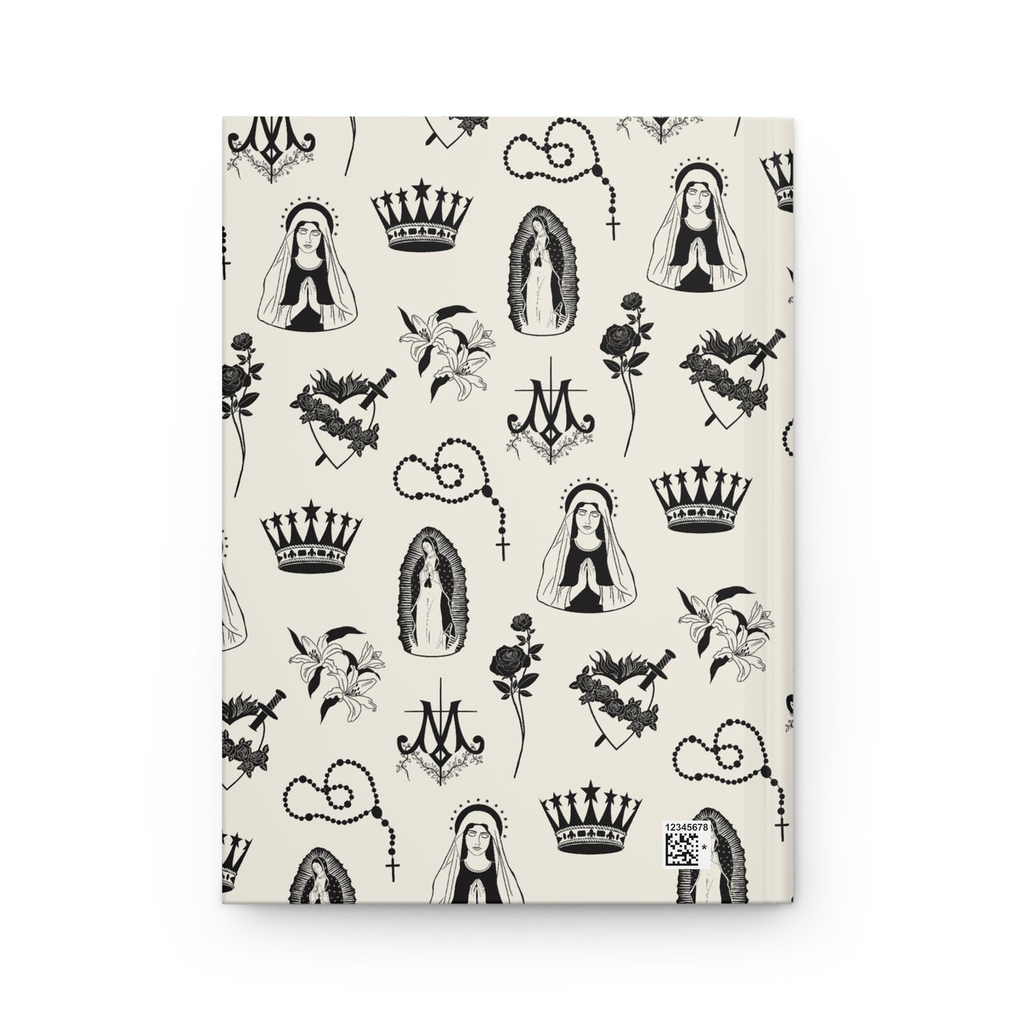 Virgin Mary Toile Journal in Ecru/Black