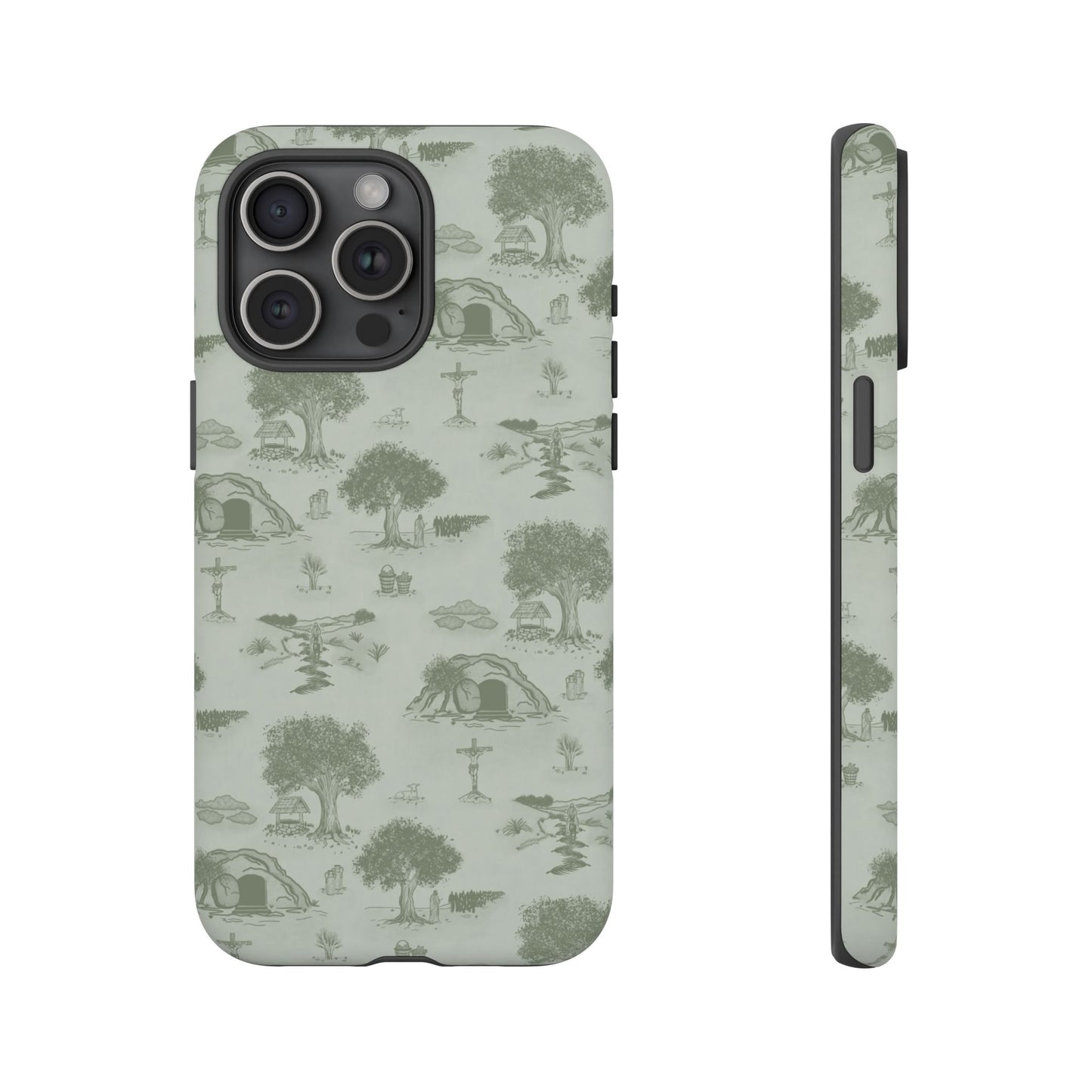 Jesus Toile Phone Case in Sage