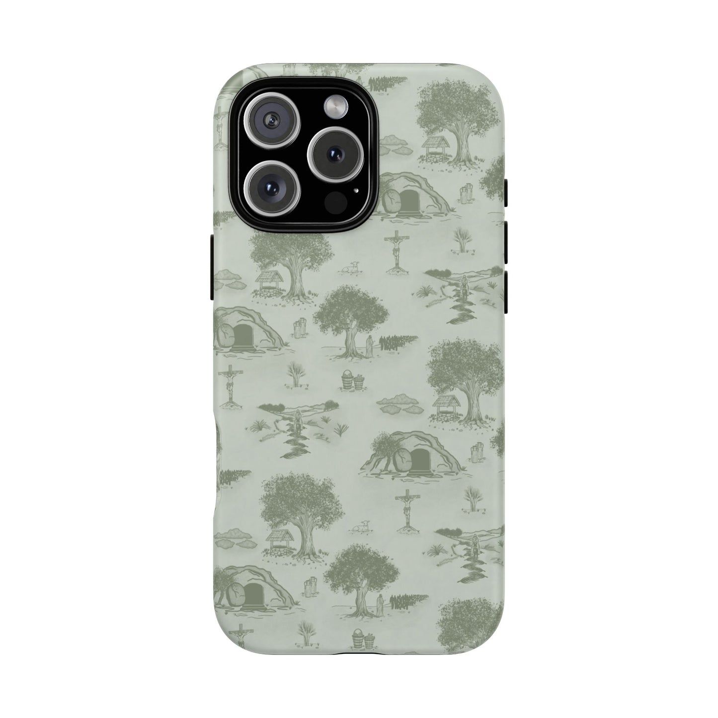 Jesus Toile Phone Case in Sage