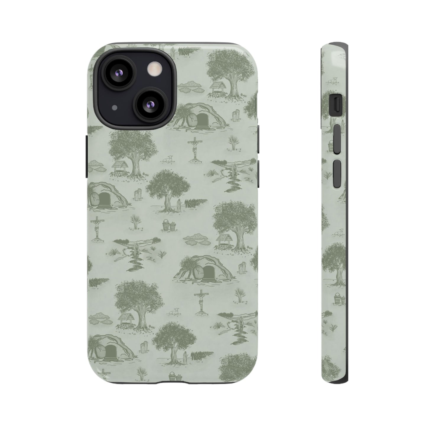 Jesus Toile Phone Case in Sage