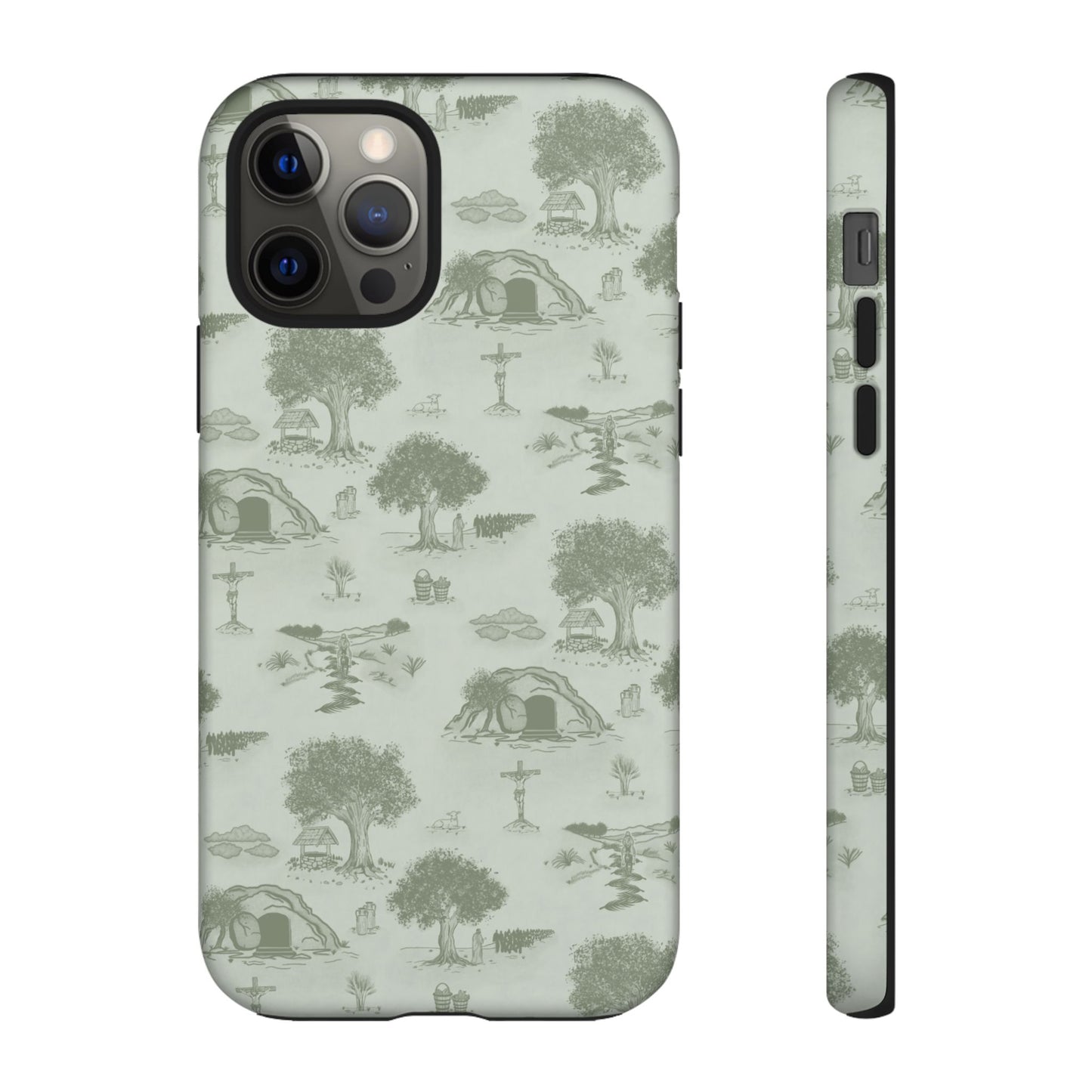 Jesus Toile Phone Case in Sage