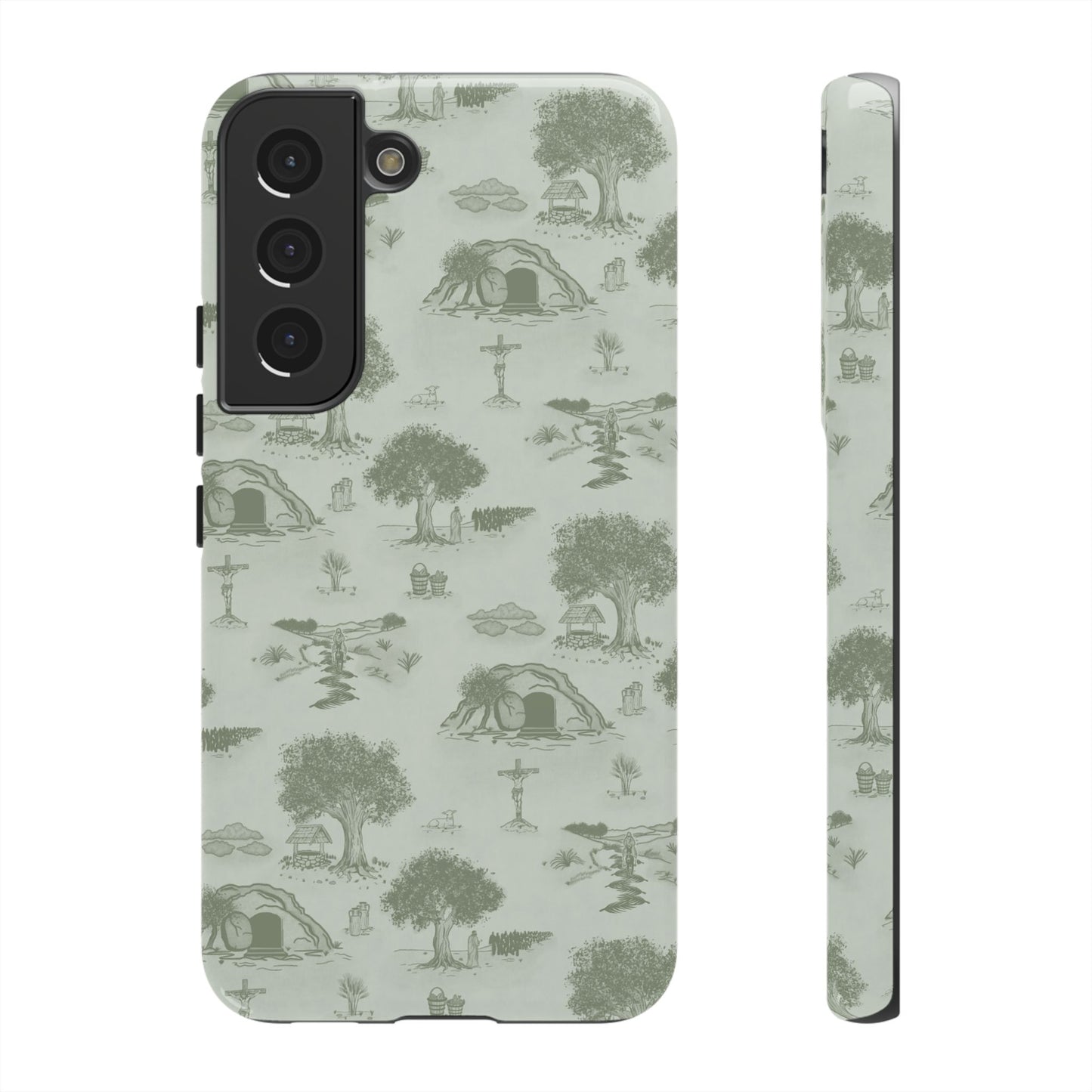 Jesus Toile Phone Case in Sage