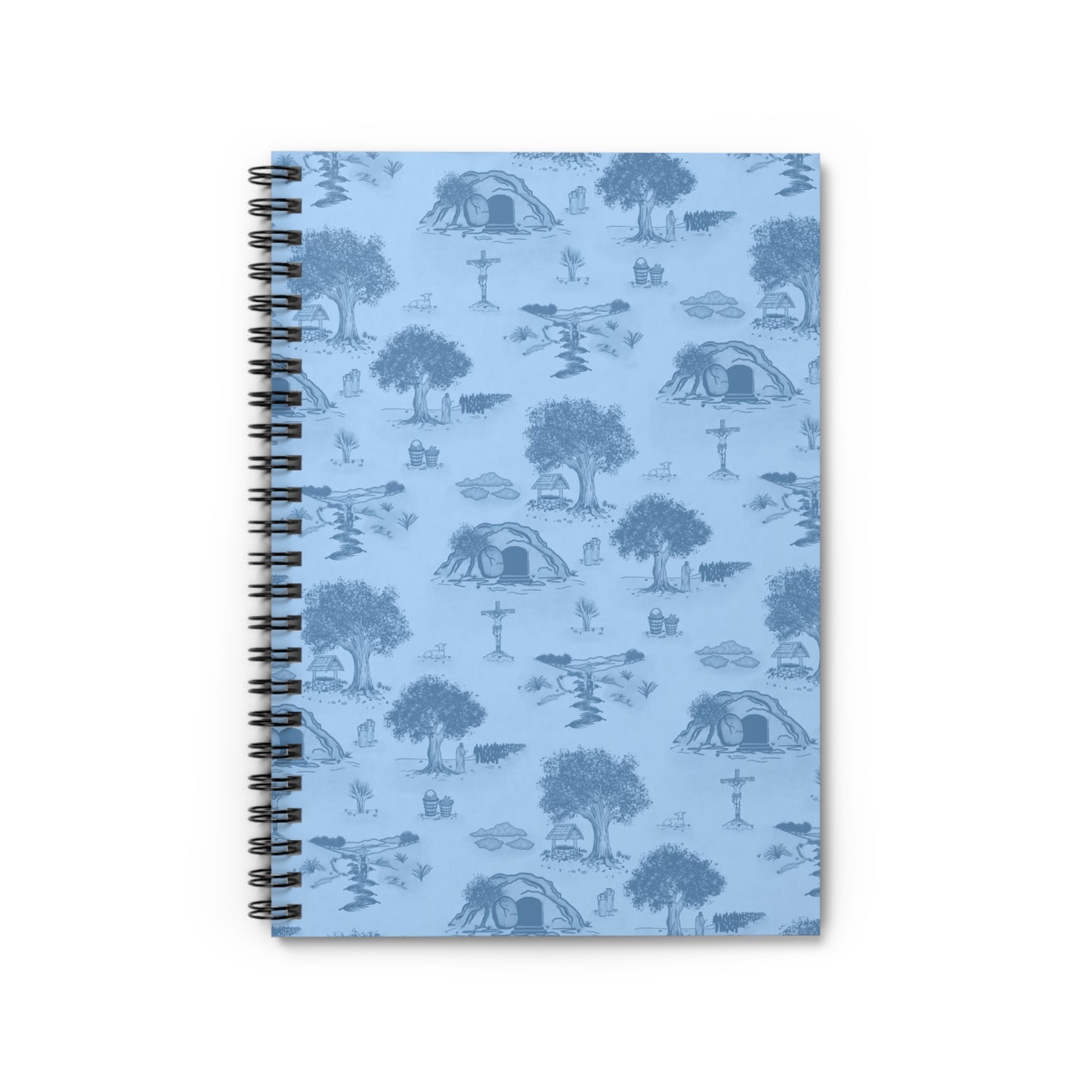 Jesus Toile Spiral Notebook in Sky