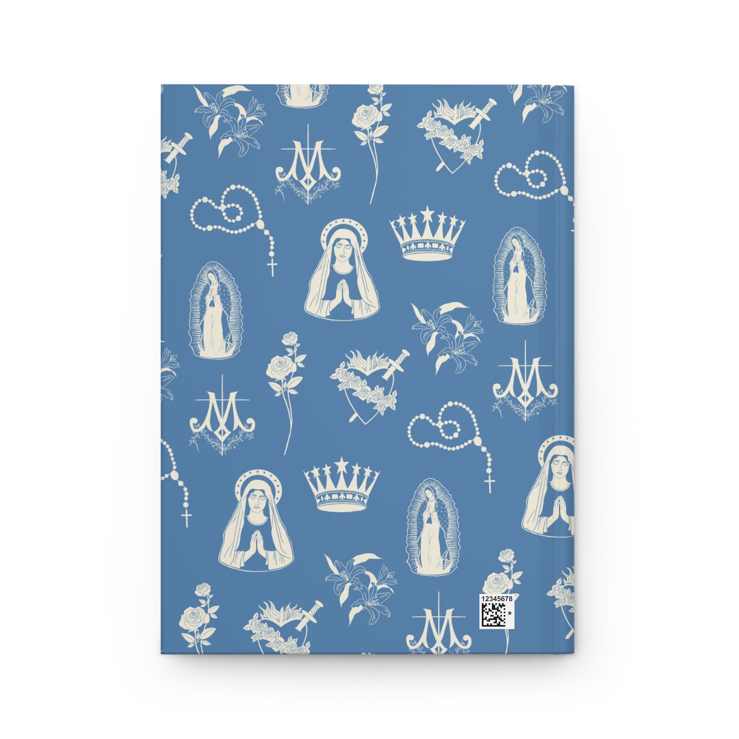 Virgin Mary Toile Journal in Sky/Ecru