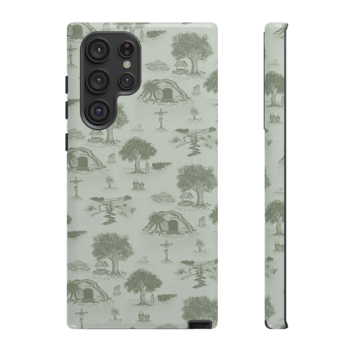 Jesus Toile Phone Case in Sage