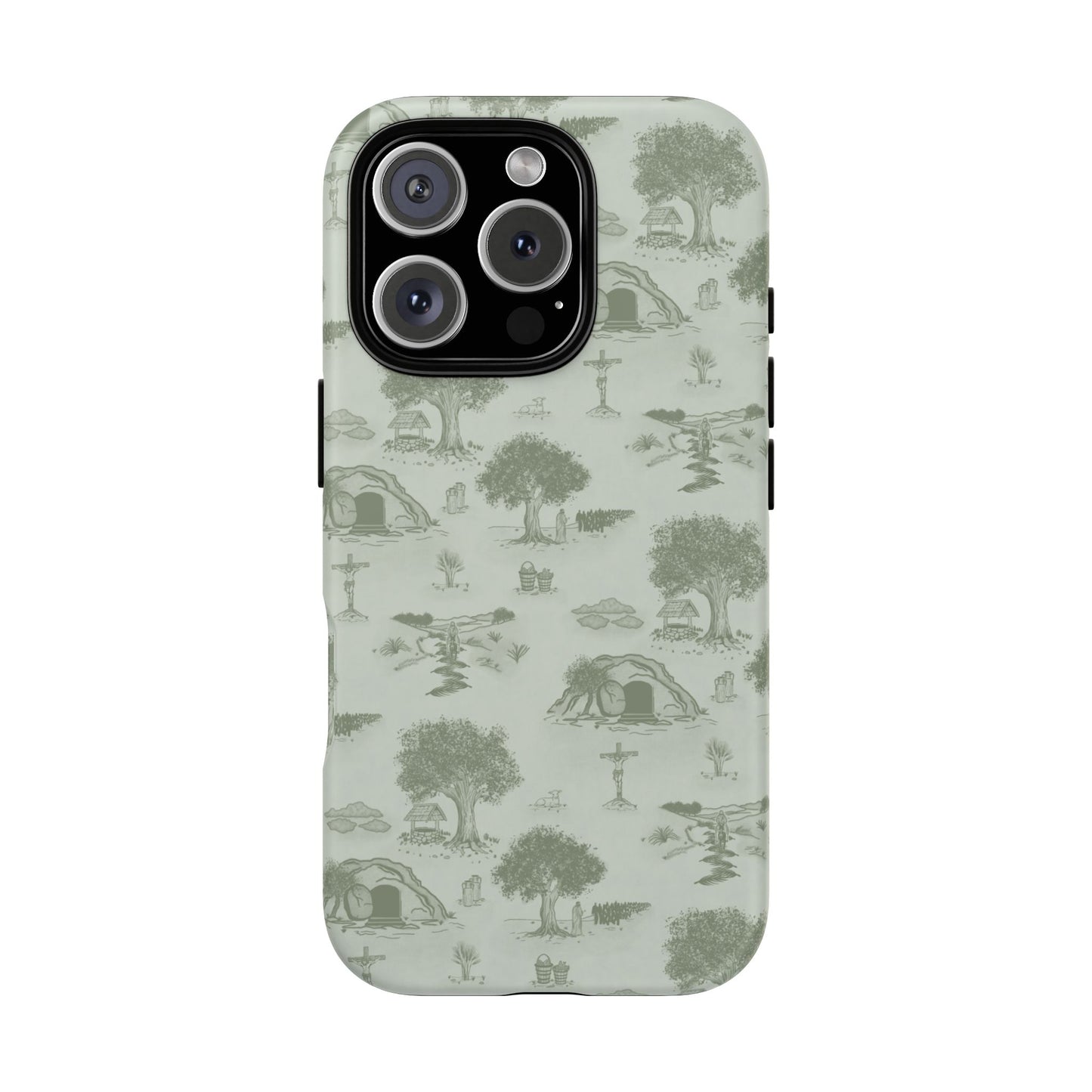 Jesus Toile Phone Case in Sage