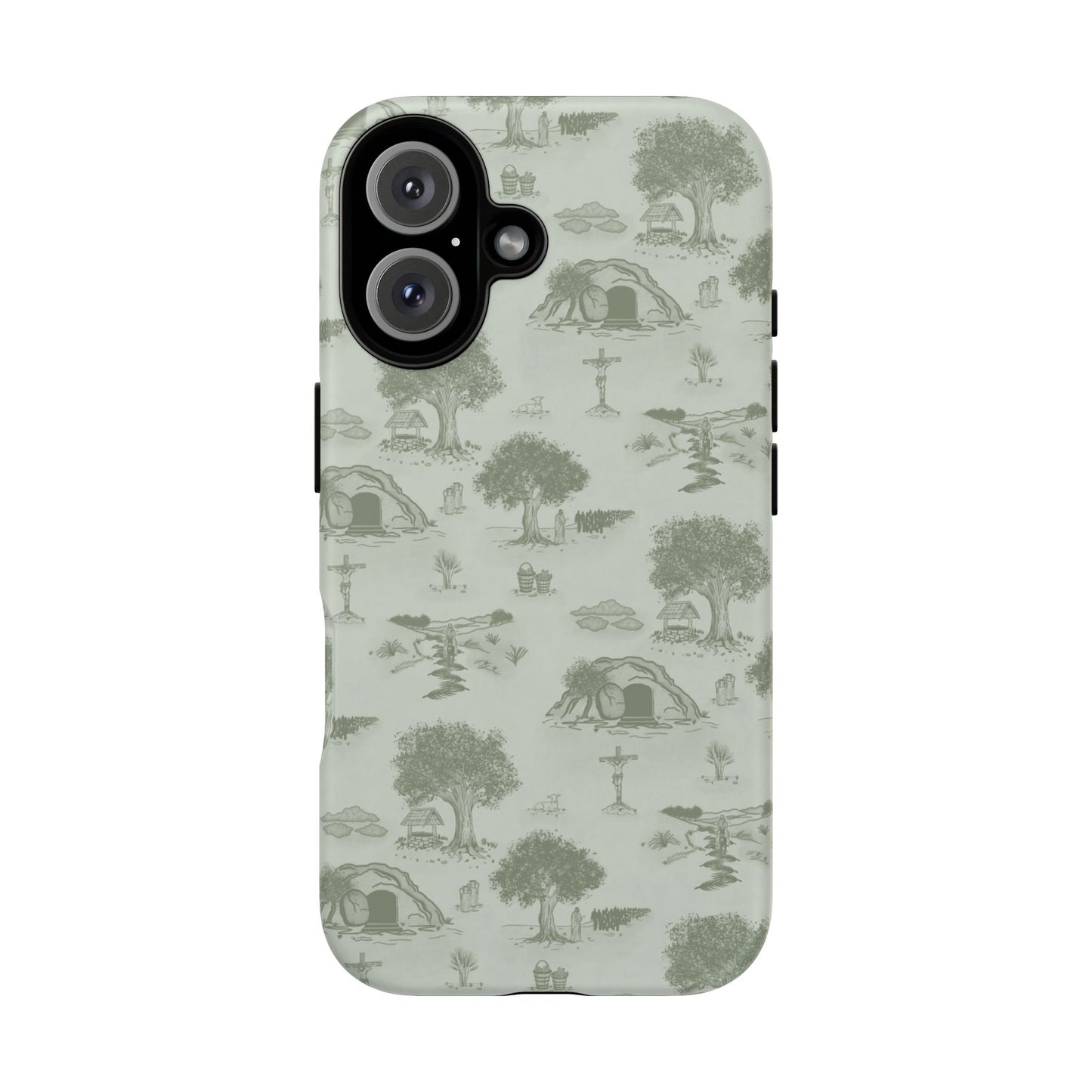 Jesus Toile Phone Case in Sage