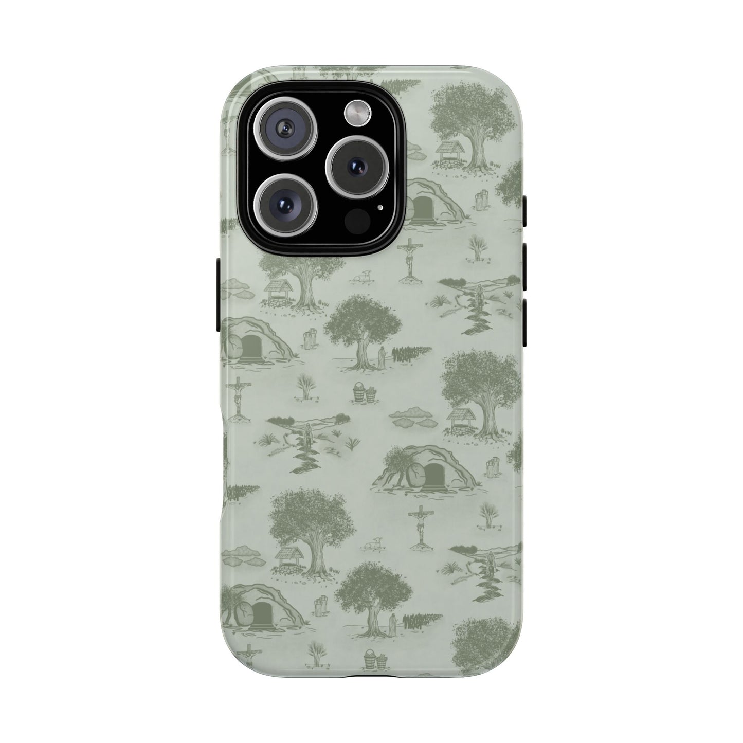 Jesus Toile Phone Case in Sage