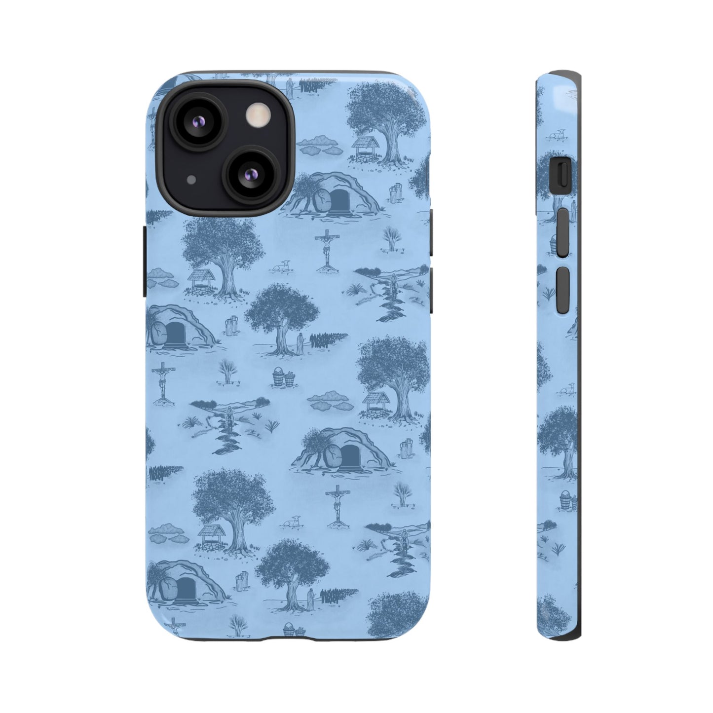 Jesus Toile Phone Case in Sky