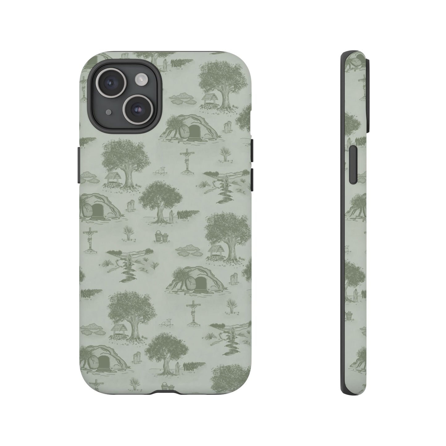 Jesus Toile Phone Case in Sage