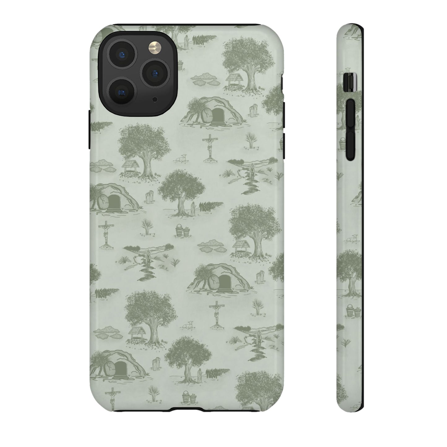 Jesus Toile Phone Case in Sage