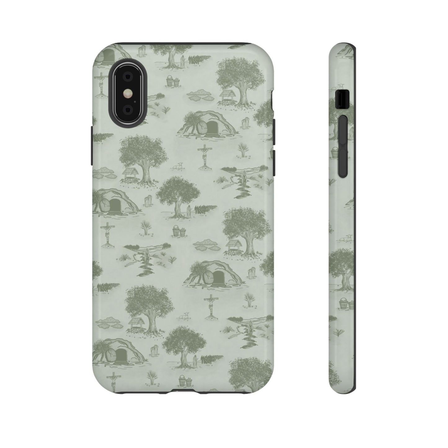 Jesus Toile Phone Case in Sage