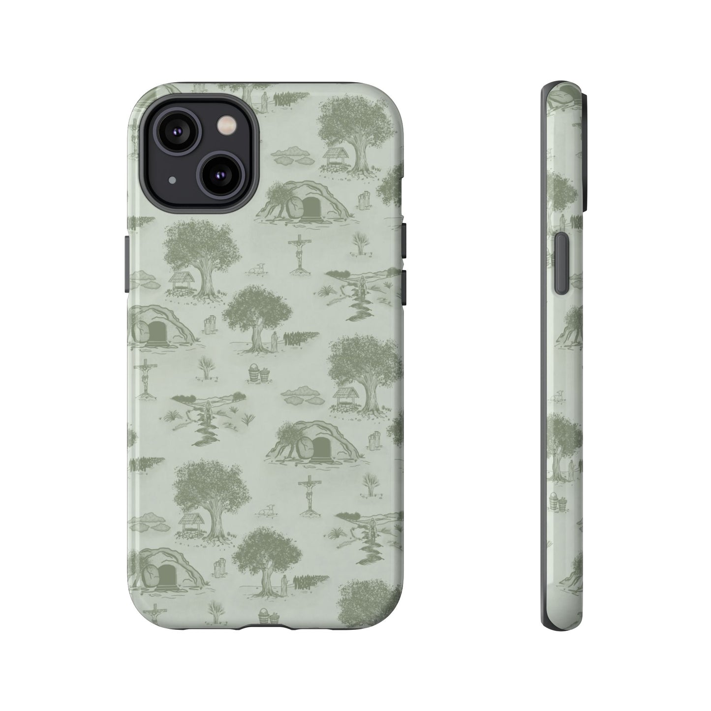 Jesus Toile Phone Case in Sage