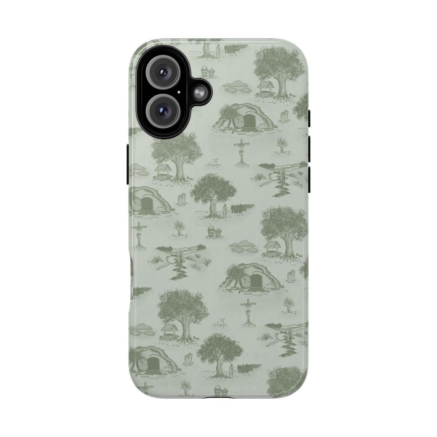 Jesus Toile Phone Case in Sage