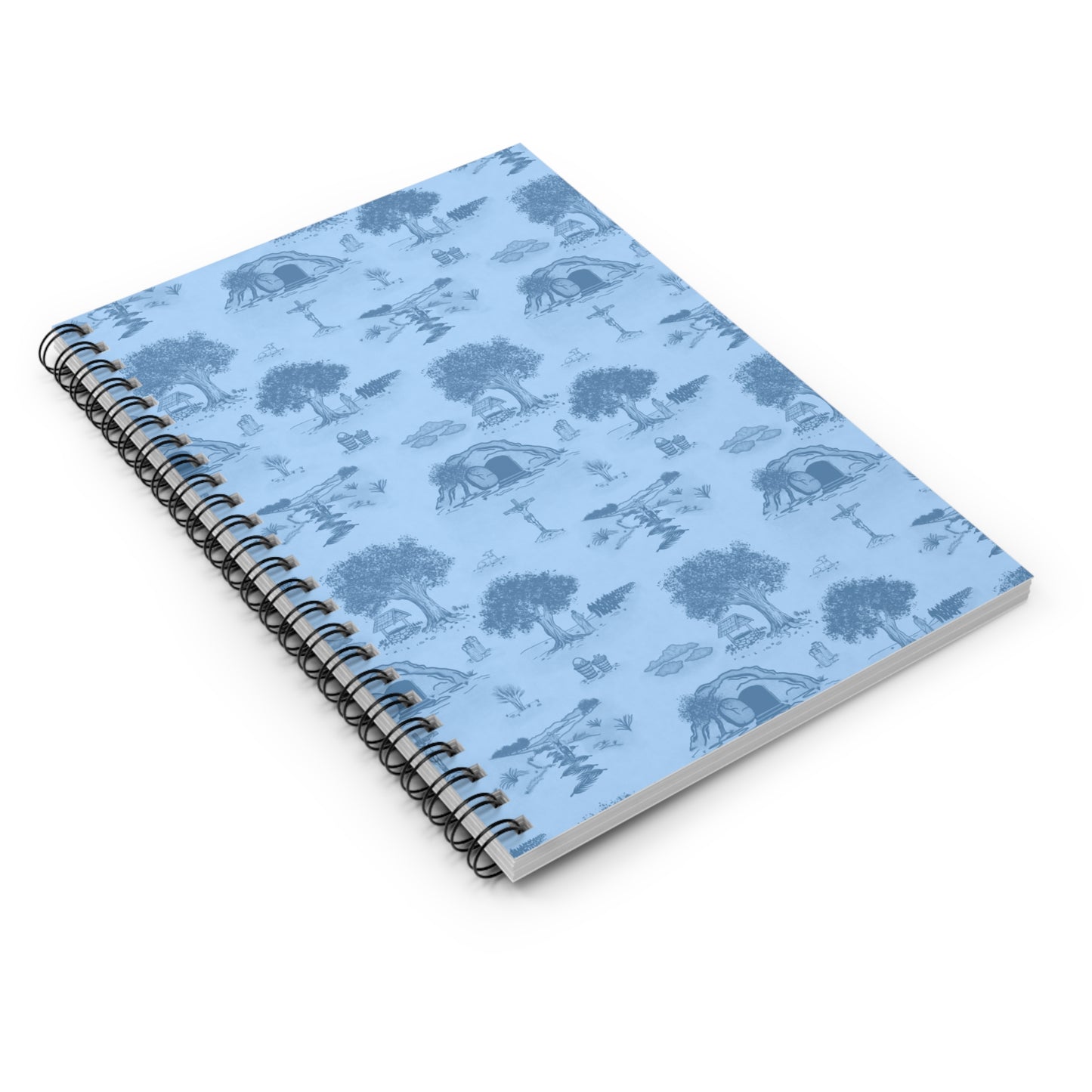 Jesus Toile Spiral Notebook in Sky