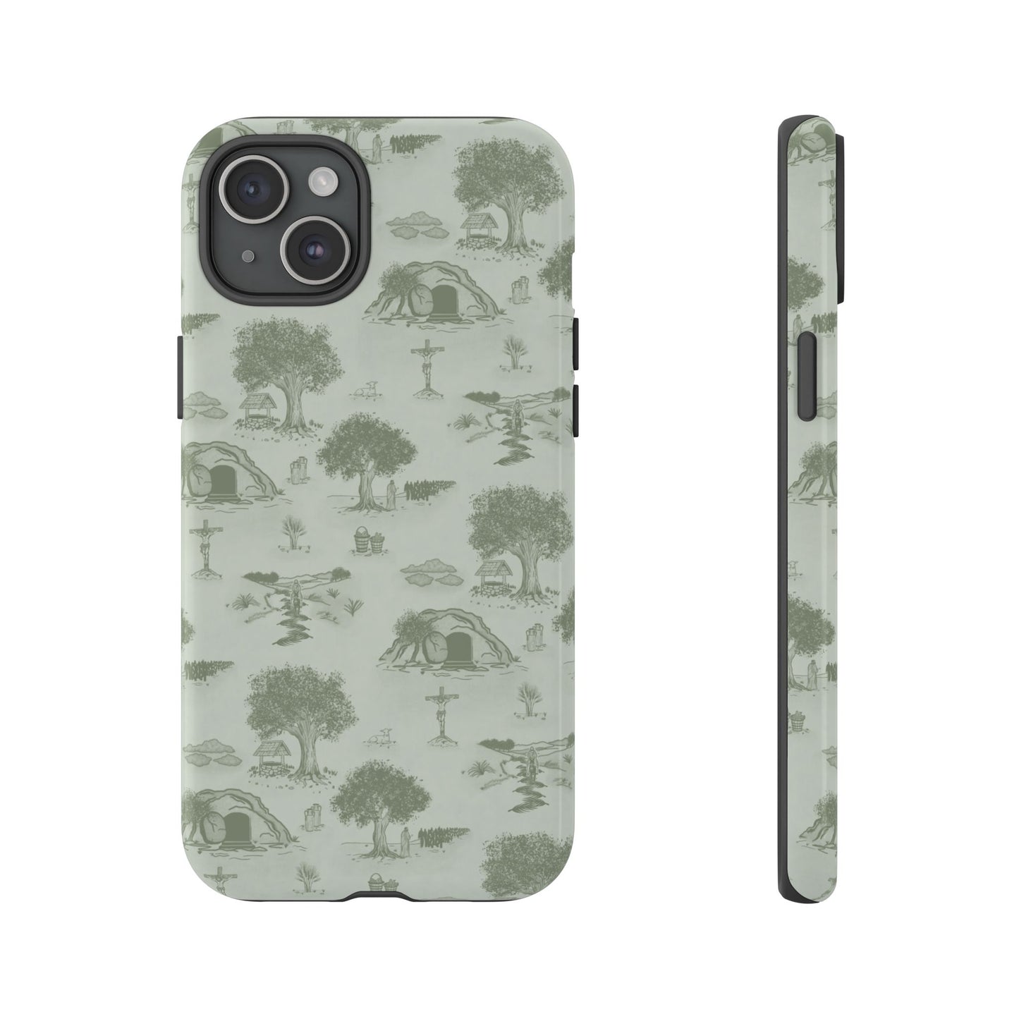 Jesus Toile Phone Case in Sage
