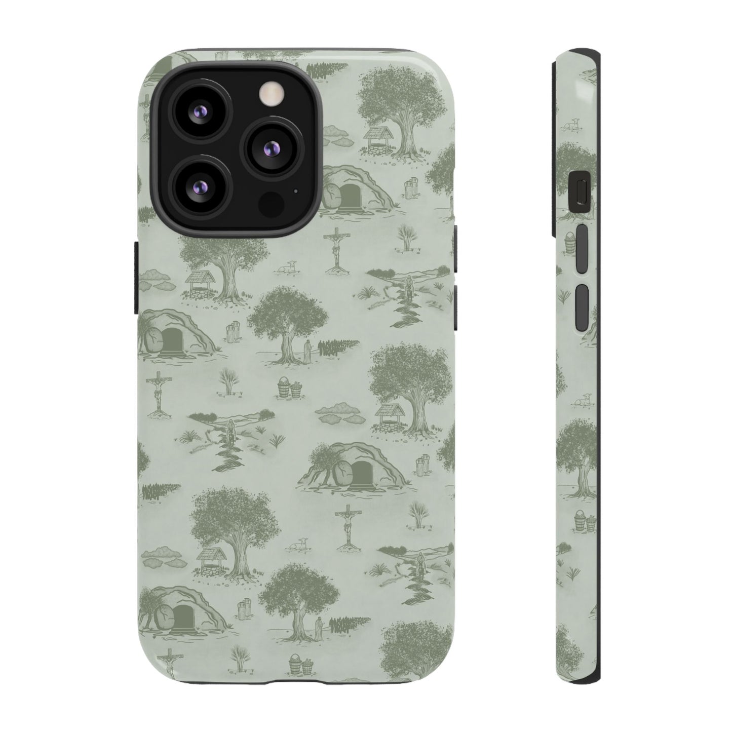 Jesus Toile Phone Case in Sage