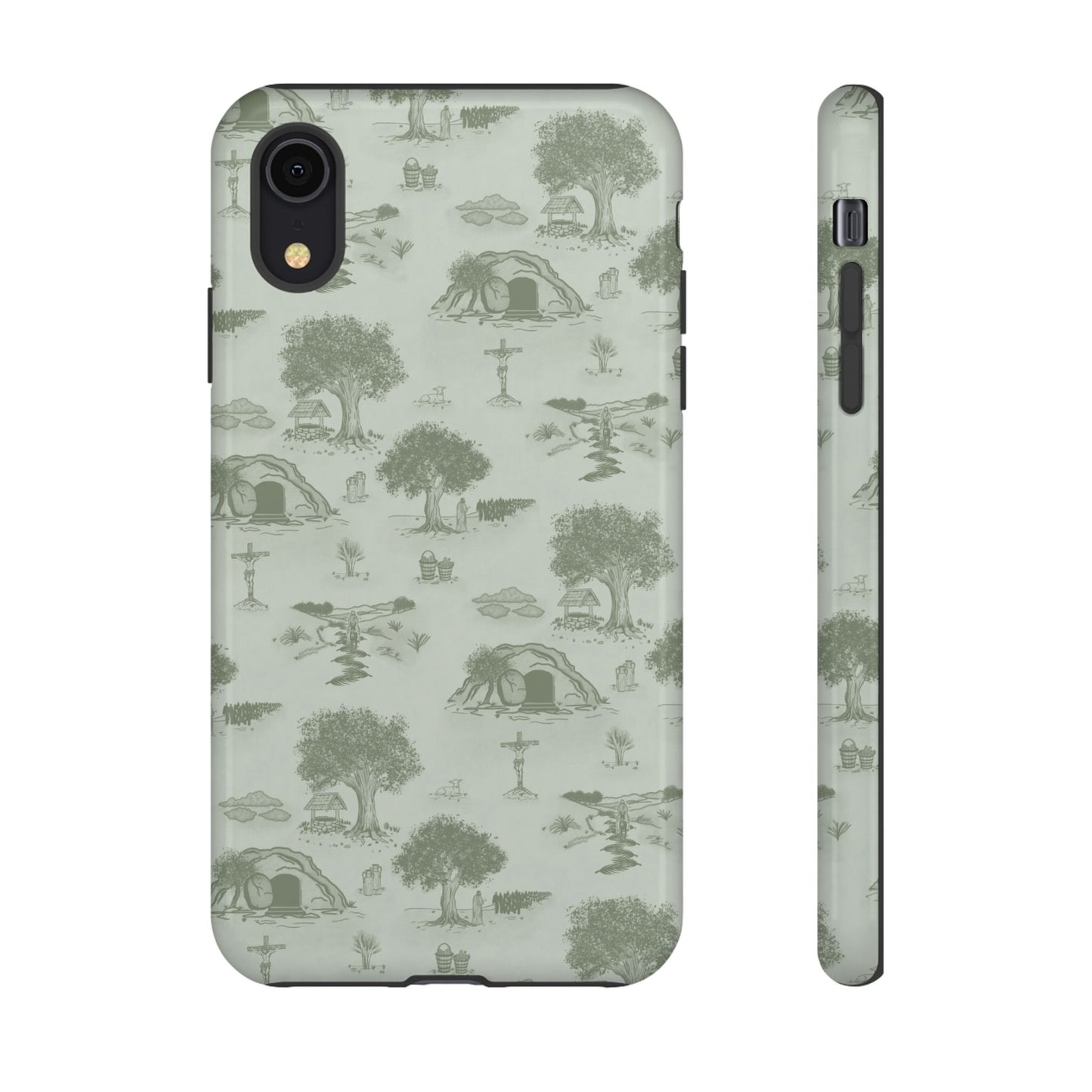 Jesus Toile Phone Case in Sage
