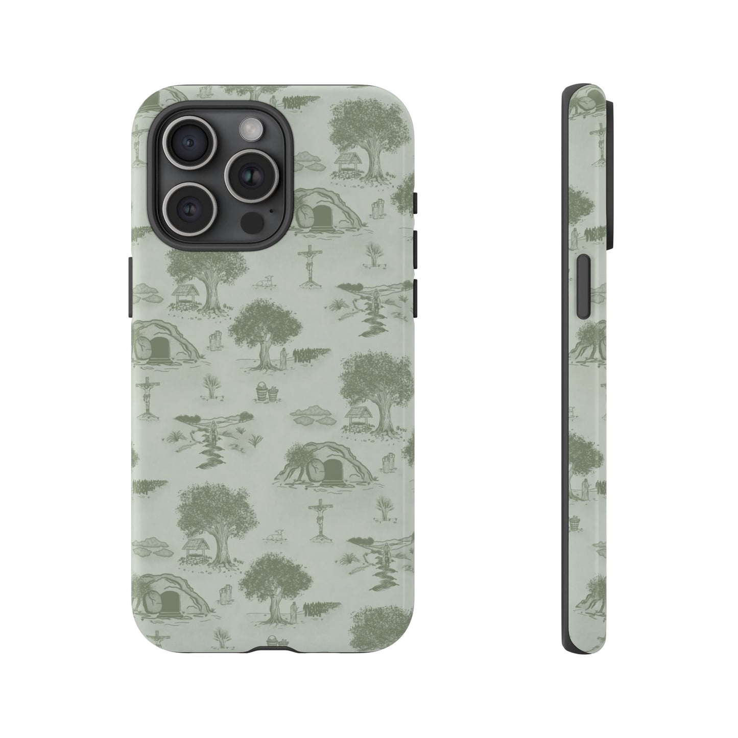 Jesus Toile Phone Case in Sage