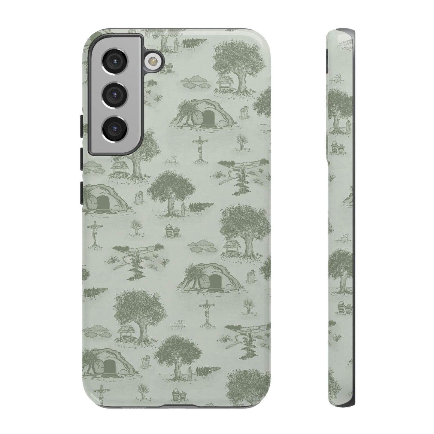 Jesus Toile Phone Case in Sage