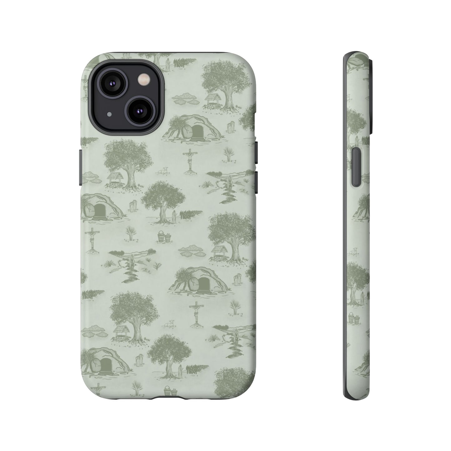 Jesus Toile Phone Case in Sage
