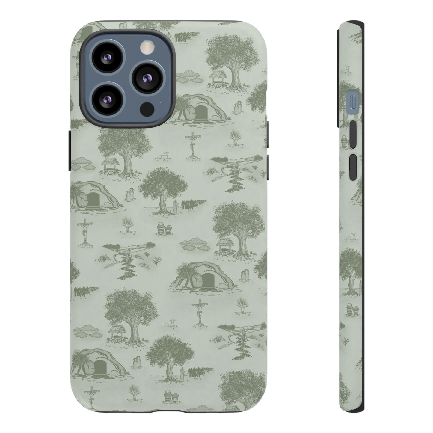 Jesus Toile Phone Case in Sage