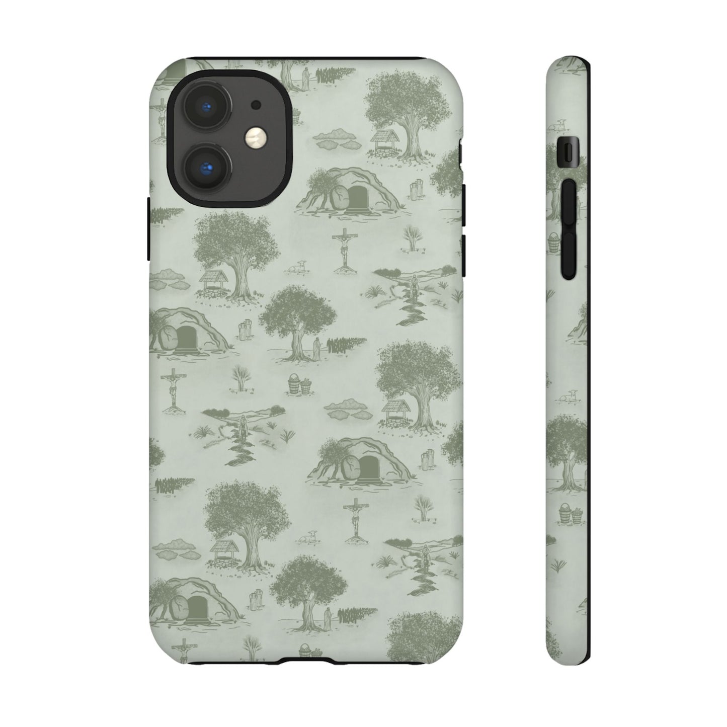 Jesus Toile Phone Case in Sage