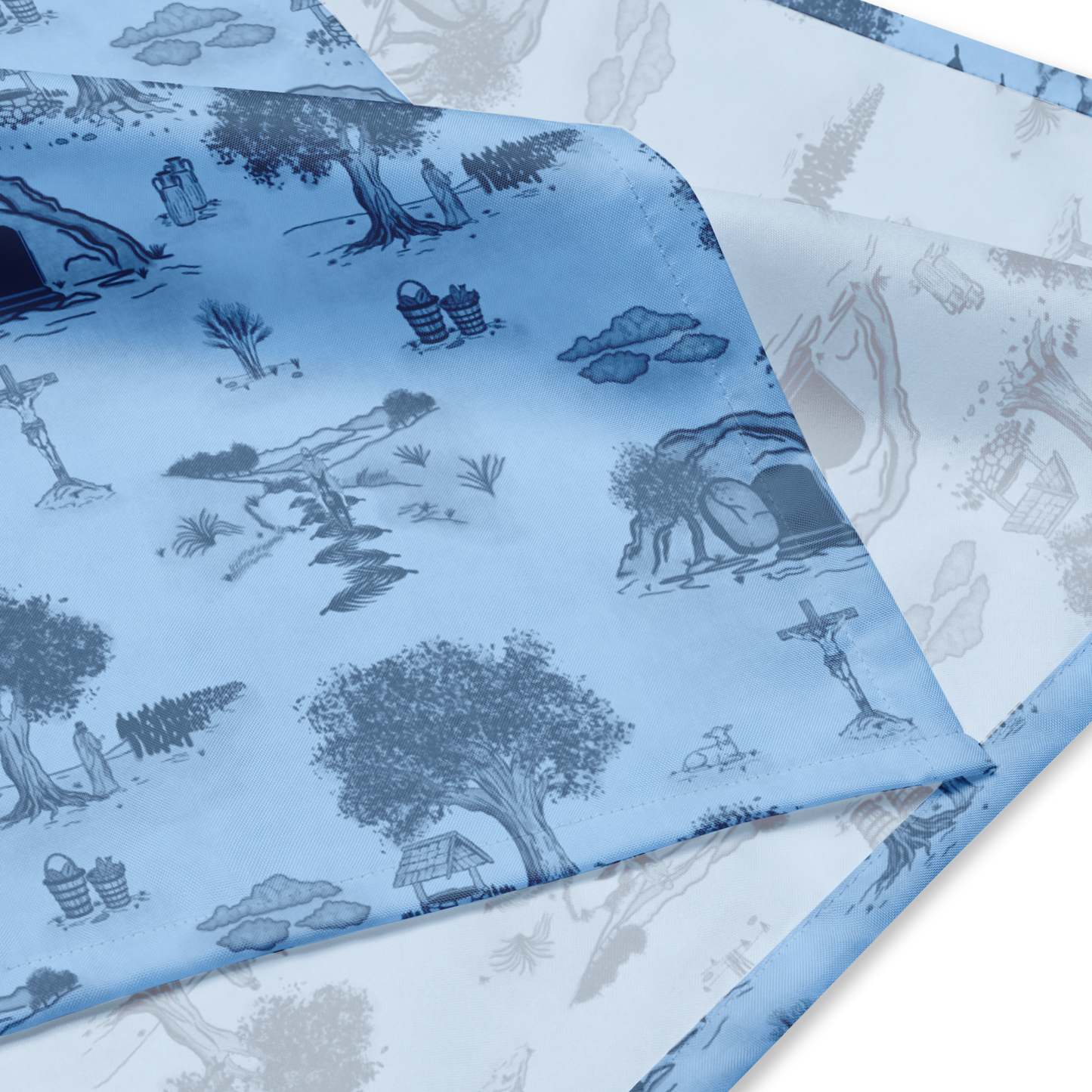 Jesus Toile Scarf in Sky
