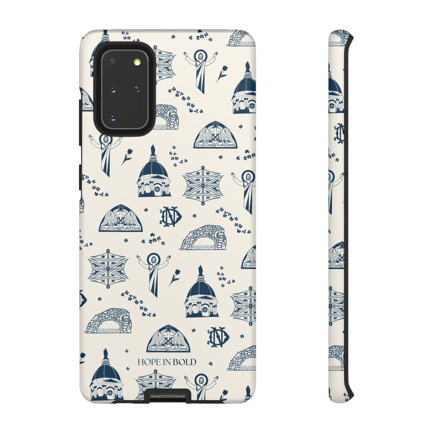 South Bend Toile Phone Case in Ecru/Navy