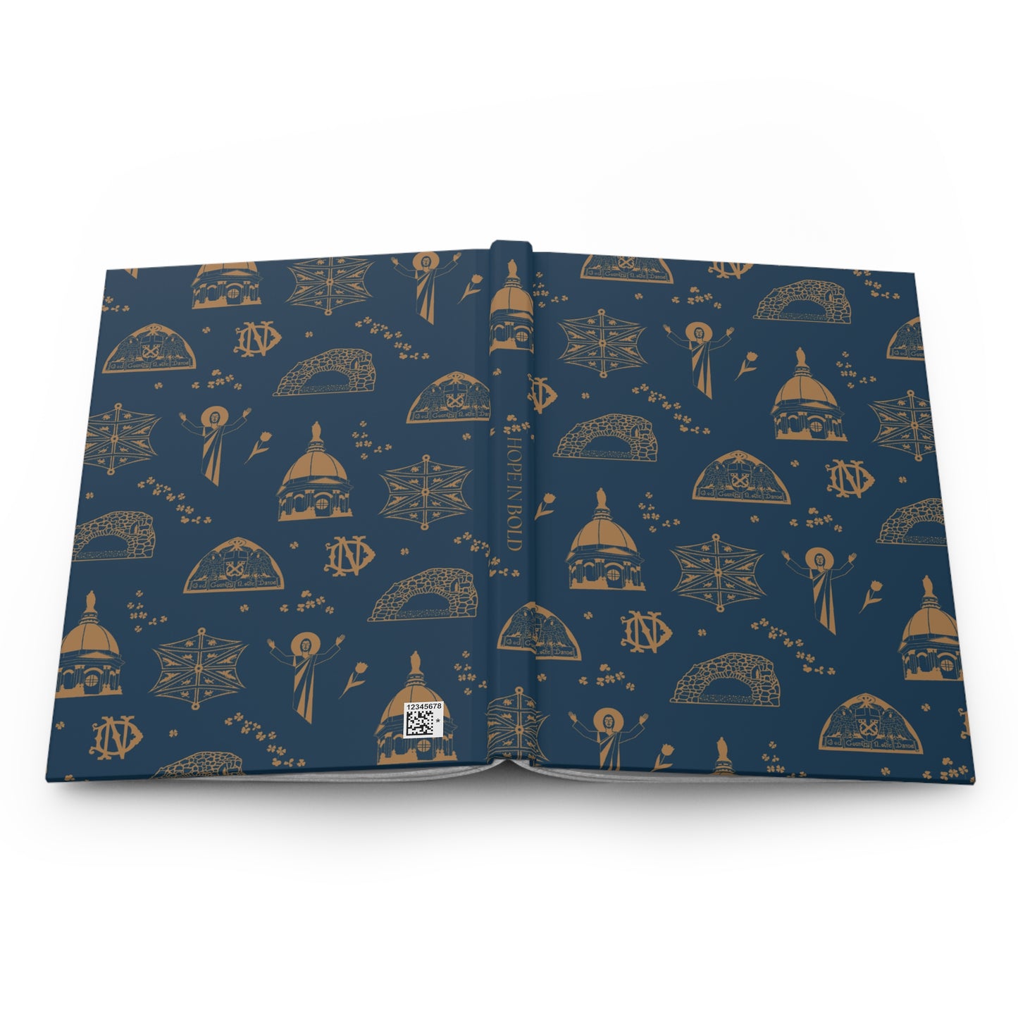 South Bend Toile Journal in Navy/Gold