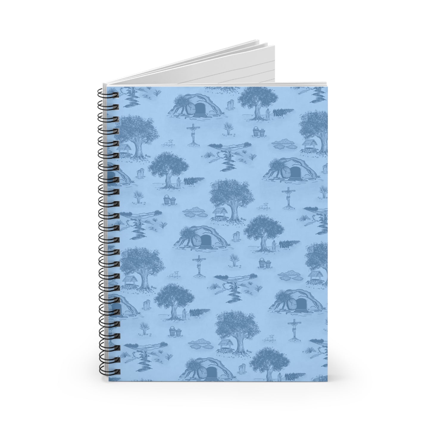 Jesus Toile Spiral Notebook in Sky
