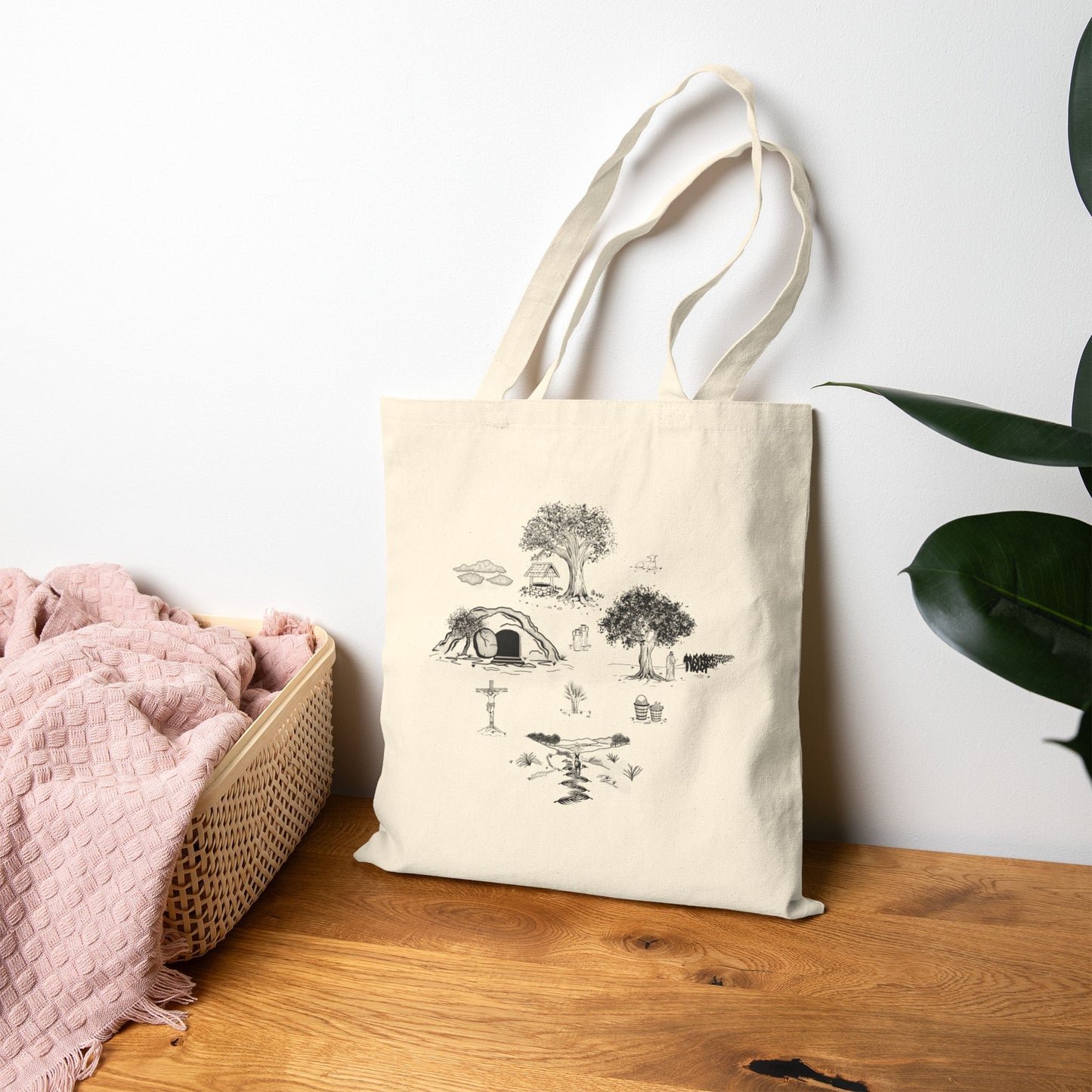 Jesus Toile Tote Bag