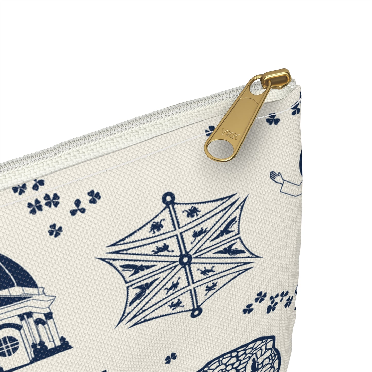 South Bend Toile Accessory Pouch in Ecru/Navy