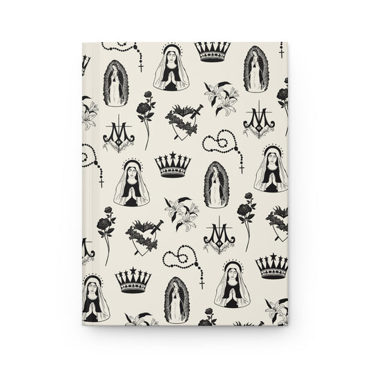 Virgin Mary Toile Journal in Ecru/Black