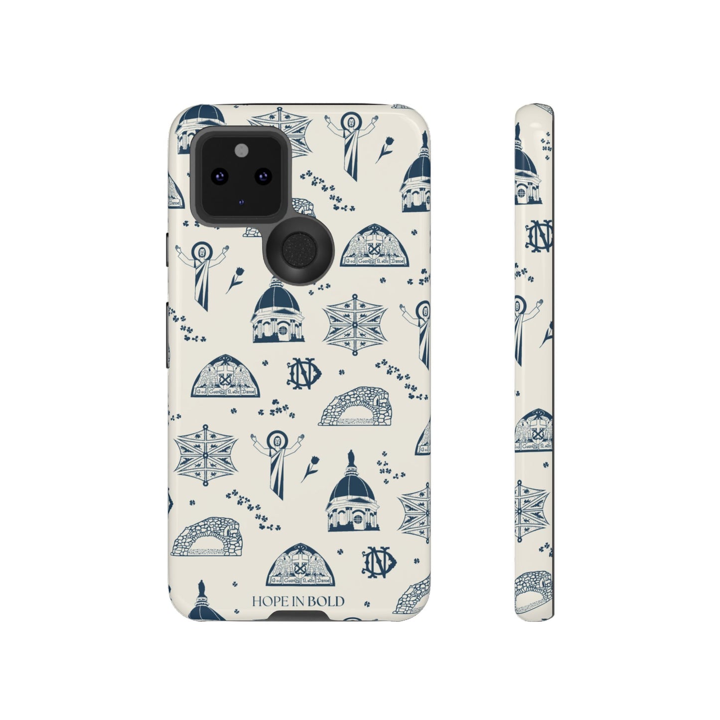 South Bend Toile Phone Case in Ecru/Navy