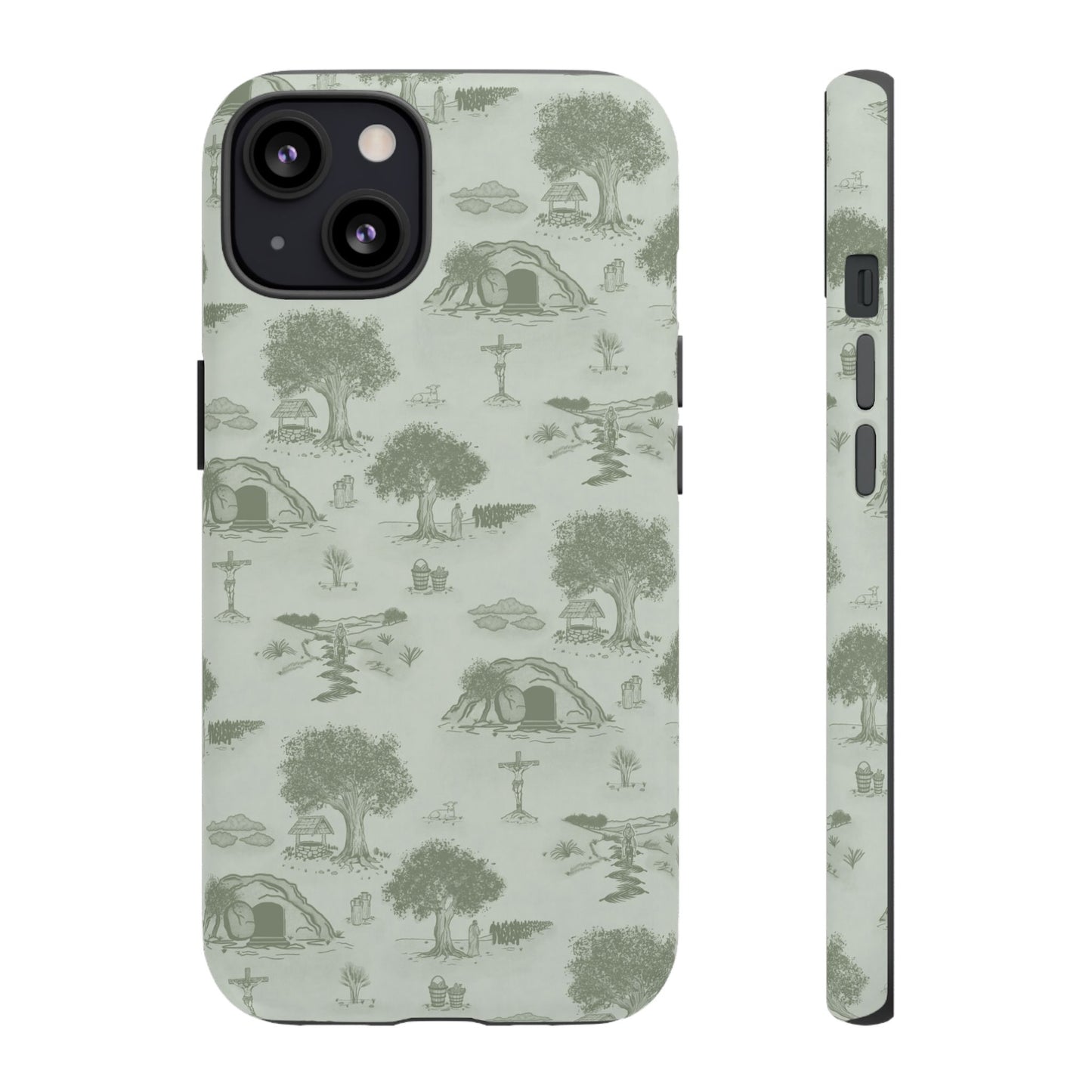 Jesus Toile Phone Case in Sage