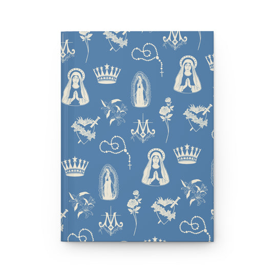 Virgin Mary Toile Journal in Sky/Ecru