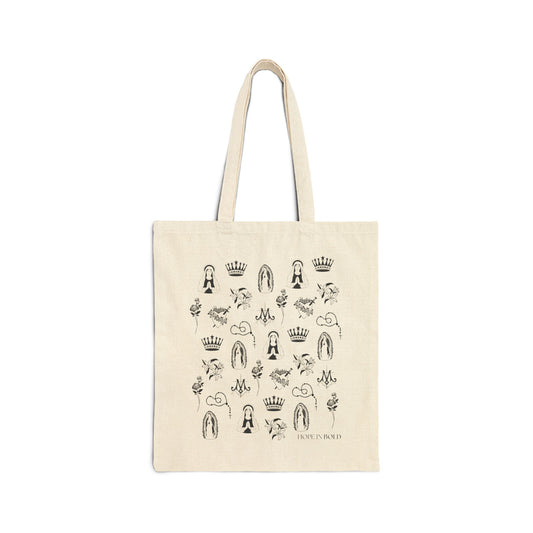 Virgin Mary Toile Tote Bag