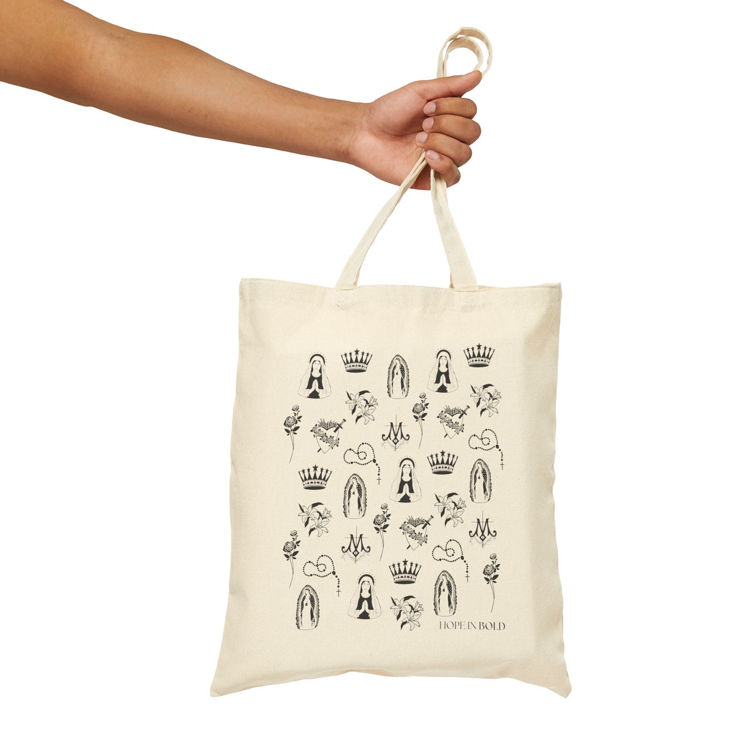 Virgin Mary Toile Tote Bag