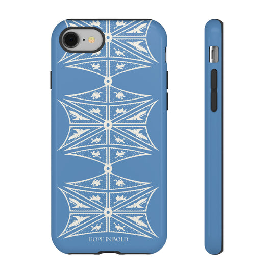 Sacred Heart Ceiling Phone Case in Sky/Ecru