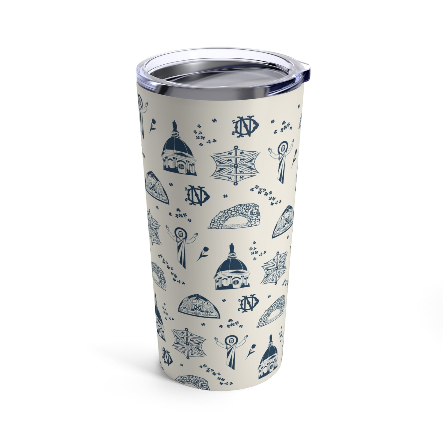 South Bend Toile Tumbler in Ecru/Navy