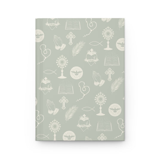 Catholic Toile Journal in Sage/Ecru