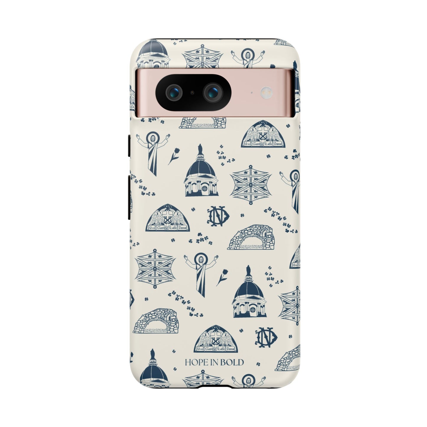 South Bend Toile Phone Case in Ecru/Navy