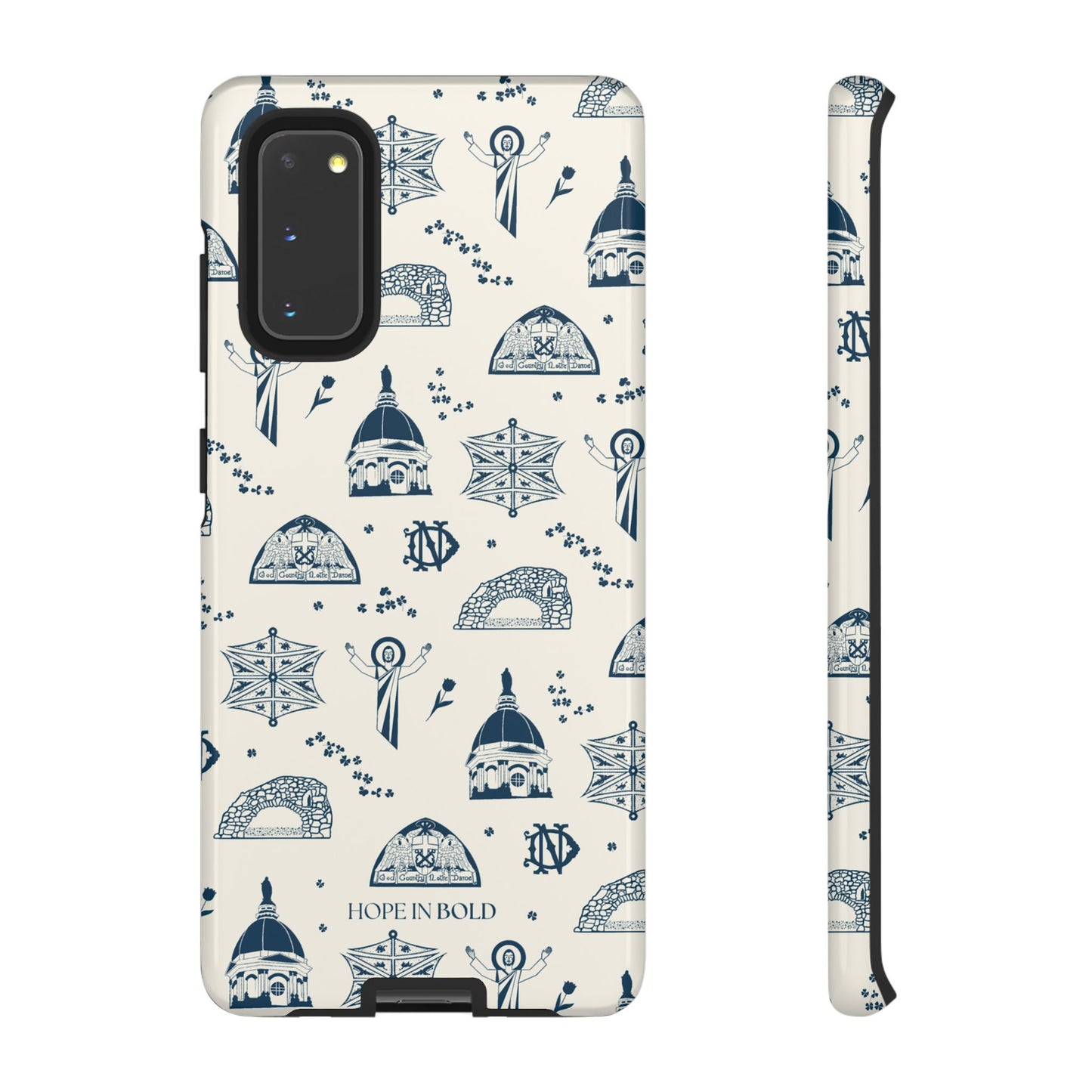 South Bend Toile Phone Case in Ecru/Navy