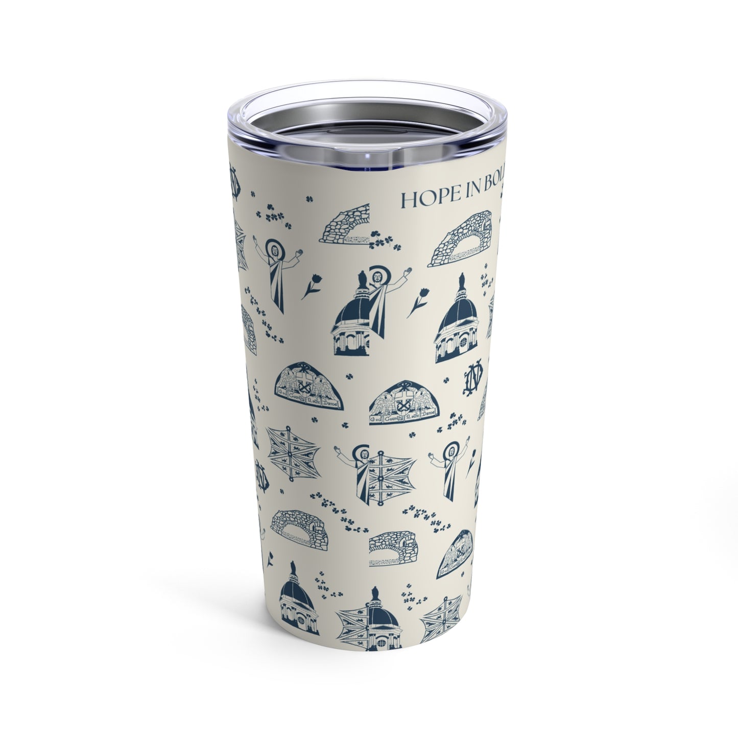 South Bend Toile Tumbler in Ecru/Navy