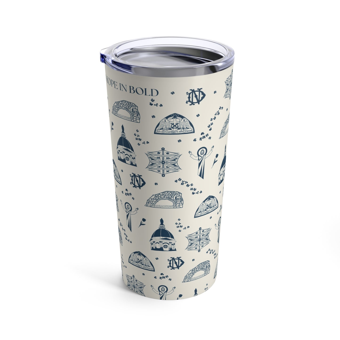 South Bend Toile Tumbler in Ecru/Navy